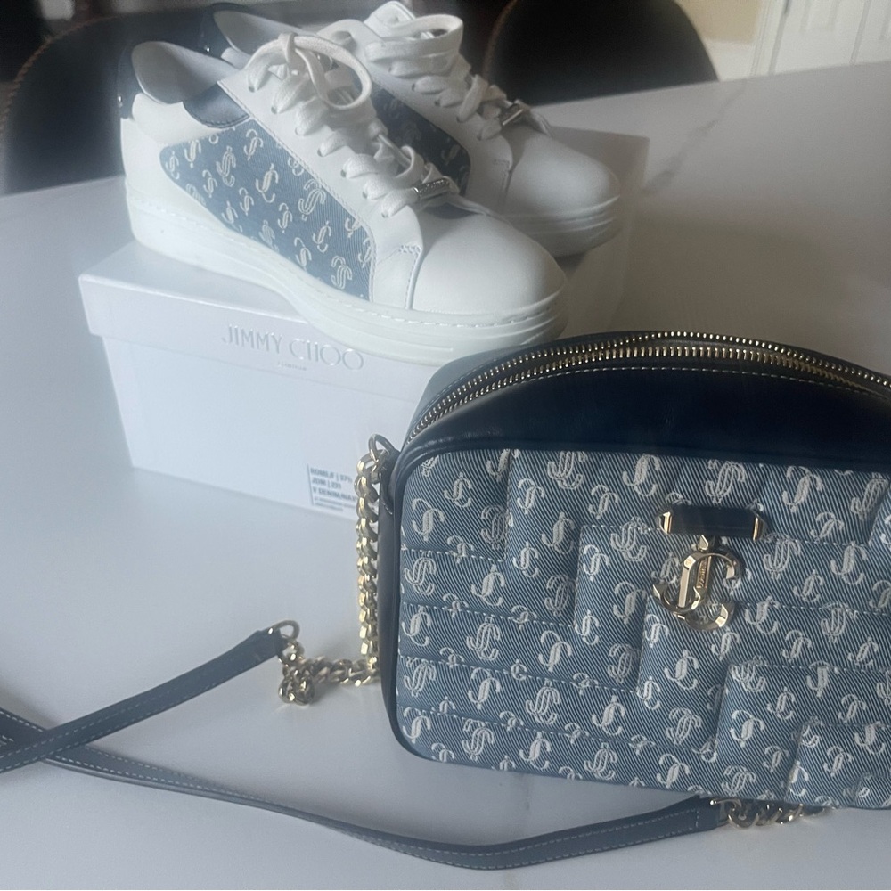 Authentic Jimmy Choo sneakers  and crossbody bag